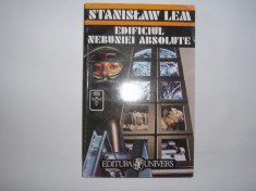 STANISLAW LEM - EDIFICIUL NEBUNIEI ABSOLUTE,rf1/2 foto