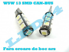 LED-URI AUTO BEC LED - W5W W10W T10 13 SMD CAN-BUS POZITIE, PLAFONIERA, NUMAR foto