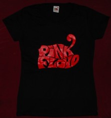Tricou de fete Pink Floyd - Logo rosu ,girlie pe calitate superioara foto
