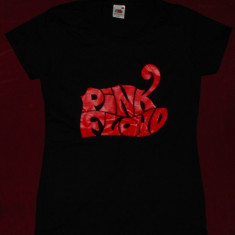 Tricou de fete Pink Floyd - Logo rosu ,girlie pe calitate superioara