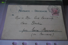 CARTE POSTALA RARA TRIMISA DE DIMITRIE D.PETRESCU,TATAL LUI CEZAR PETRESCU,SOCRILOR LUI FAM.COMONITA IN ANUL 1901 DIN KARLSBAD foto