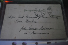 CARTE POSTALA TRIMISA LUI CEZAR PETRESCU IN ANUL 1905 DIN KARLSBAD DE TATAL LUI,DIMITRIE D. PETRESCU,RARA ,PTR COLECTIONARI foto