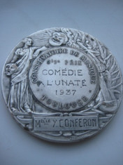 Medalie Conservatorul de Muzica Franta- Toulouse 1937, Sectiunea Comedie. foto