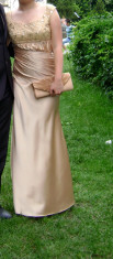Rochie lunga eleganta din satin elastic foto
