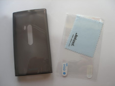 HUSA NOKIA LUMIA 920 NEAGRA SIGILATA ORIGINALA JEKOD SILICON TPU HUSELE SE REMARCA PRIN CALITATEA MATERIALULUI SI A FINISAJELOR + FOLIE DISPLAY foto