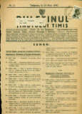 ROMANIA 1940. MONITORUL TINUTULUI TIMIS nr.21 francat 25 bani- CAROL