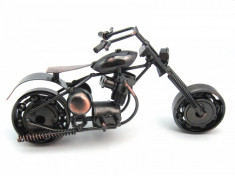 MACHETA MOTOCICLETA tip HARLEY DAVIDSON de Colectie din Metal Fier diecast foto