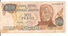 LL bancnota Argentina 1000 pesos foto