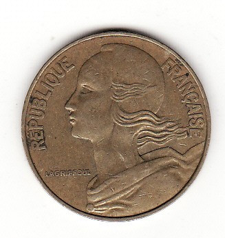 Franta 20 centimes 1983 foto