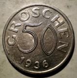 E.335 AUSTRIA 50 GROSCHEN 1936 XF RARA