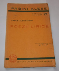 Vasile Alecsandri - Poezii lirice (editie veche) foto