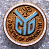 I.053 INSIGNA USA SUA DIOCESE OF BROOKLYN 9,5mm, America de Nord