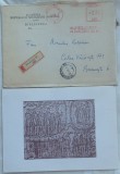 Cumpara ieftin Felicitare de Anul Nou scrisa de Dan Smantanescu catre Romulus Vulpescu, 1968, pe plicul Bibliotecii Academiei Rom&acirc;ne, Circulata, Printata