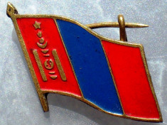 I.038 INSIGNA STEAG DRAPEL MONGOLIA 22mm foto