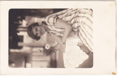 Fotografie tip carte postala,domnisoara eleganta foto GARD Cluj,1930 foto