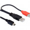 Cablu 2x USB2.0-A male &amp;amp;amp;amp;gt; USB mini 5-pin, Delock 82447