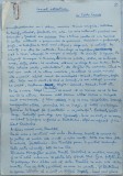 Concert extraordinar, Nuvela; Manuscris olograf Romulus Vulpescu, 3 foi, 1961
