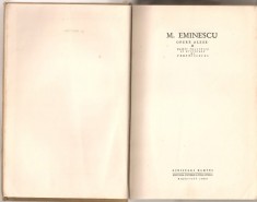 (C4048) OPERE ALESE DE MIHAI EMINESCU, VOL.II, ELU, BUCURESTI, 1964, EDITIE INGRIJITA SI PREFATATA DE PERPESSICIUS