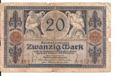 LL bancnota Germania 20 marci 1915 foto