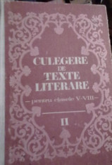 Vasile Teodorescu - Culegere de texte literare pentru clasele V-VIII (Vol.2) foto