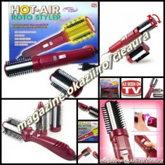 PERIE de PAR ROTATIVA USCATOR pentru COAFAT ARANJAT PARUL HOT-AIR ROTO STYLER 2 VITEZE ROTIRE AUTOMATA ANTI INCALCIRE PRO AS SEEN ON TV TELESHOPPING foto