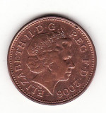 Marea Britanie 1 penny 2006 - al IV-lea portret, magnetic, luciu de batere., Europa