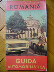 Dott. V. Reggiani - Romania guida automobilistica ghid turistic 1970 turism info ONT cultura arta folclor itinerarii obiective turistice 90 ilustratii foto