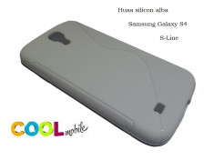 Husa silicon Samsung Galaxy S4 i9500 alb - model S LINE foto