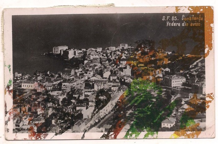 carte postala(ilustrata)-CONSTANTA-VEDERE DIN AVION