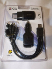 incarcator universal EKA Hybrid pt camera USB si Auto Nokia Motorola Samsung IPod IPhone Lg Blackberry foto