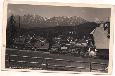 carte postala(ilustrata)-PREDEAL-vedere spre masivul Bucegi anul 1939 foto