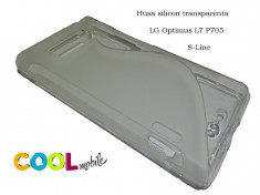 TRANSPORT GRATUIT!!! - SET - Husa silicon LG Optimus L7 P705 transparenta - S Line + Folie Protectie + Laveta microfibre foto
