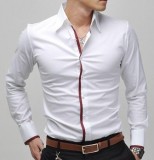 CAMASA BARBATI CASUAL SLIM FIT Maneca Lunga Cambrata Super Alba Albastra Gri Roz