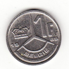Belgia ( Belgie - text olandez ) 1 franc 1989 - Baudouin I