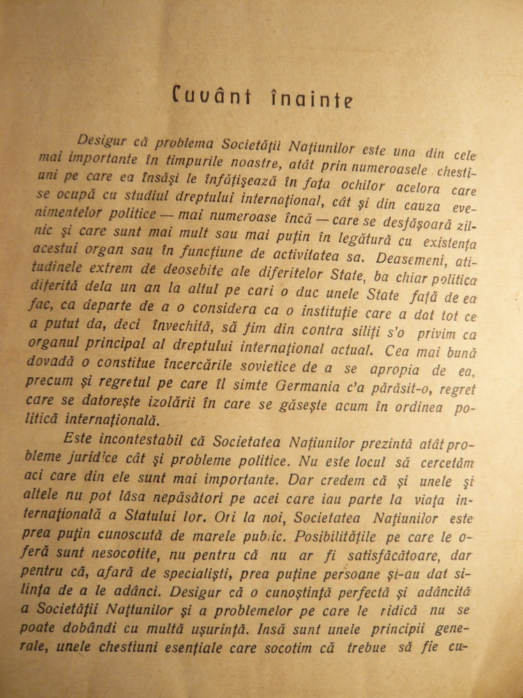 Radu Meitani- Pactul Societatii Natiunilor - Ed. 1934 | Okazii.ro