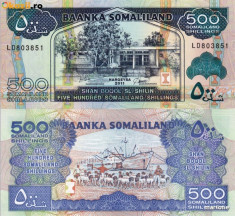 SOMALILAND 500 shillings 2011 UNC!!! foto
