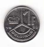 Belgia ( Belgique - text francez) 1 franc 1990 - Baudouin I
