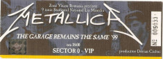 Metallica - bilet concert Bucuresti 1999 foto