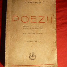 V.Alecsandri - Poezii - vol II - Ed 1943 ingrijita de G.Adamescu