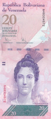 Bancnota Venezuela 20 Bolivares 2009 - P91 UNC foto