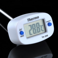 Termometru digital cu sonda de bucatarie,termometru alimentar insertie, termometru BBQ, lichide, termometru laborator termometru bucatarie gratar foto