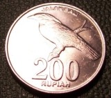 Indonezia 200 rupia 2003 UNC pasare, Asia