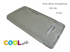 TRANSPORT GRATUIT!!! - SET - Husa silicon HTC 8S transparenta - S Line + Folie Protectie + Laveta microfibre foto