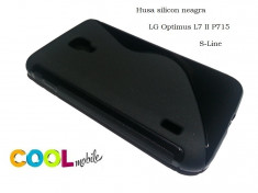 TRANSPORT GRATUIT!!! - SET - Husa silicon LG Optimus L7 2 P715 neagra - S Line + Folie Protectie + Laveta microfibre foto