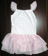Costum aerobic roz pentru fetite - marimea 122-128 (7-8 ani) foto