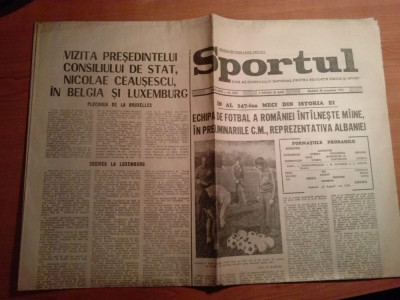 ziarul sportul 28 octombrie 1972-echipa de fotbal a romaniei intalneste albania foto