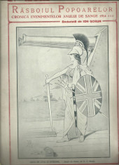 Revista RASBOIUL POPOARELOR - primul razboi mondial, nr.7 / 1914, cu ilustratii foto