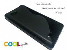 TRANSPORT GRATUIT!!! - SET - Husa silicon LG Optimus 4X HD P880 neagra - S Line + Folie Protectie + Laveta microfibre foto