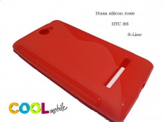Husa silicon HTC 8S rosie - model S LINE foto