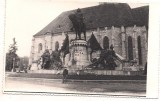 Foto-CLUJ-Catedrala romano-catolica si monumentul Mathias Rex- anul 1976, Necirculata, Fotografie